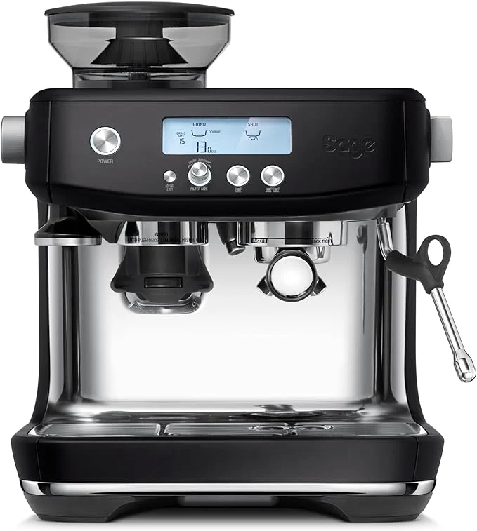 Sage - The Barista Pro, Bean to Cup Coffee Machine with Grinder and Milk Frother, Black Truffle