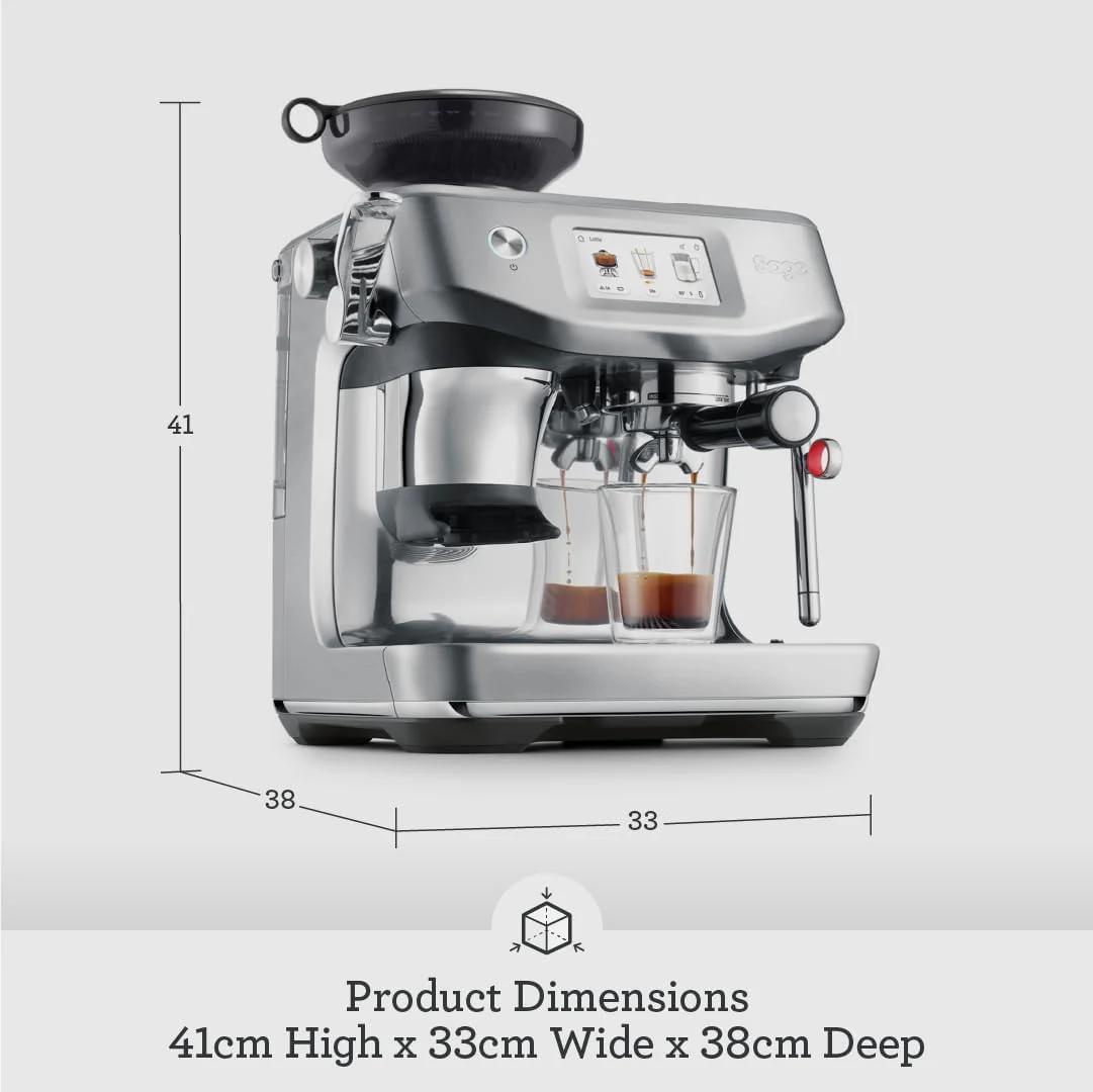 Sage - The Barista Touch Impress - Bean to Cup Coffee Machine with Grinder and Milk Frother, Cappuchino, Latte, Espresso Maker, Easy to Use, 8 Presets, With Milk Jug, 1700 W, Sea Salt - Image 7
