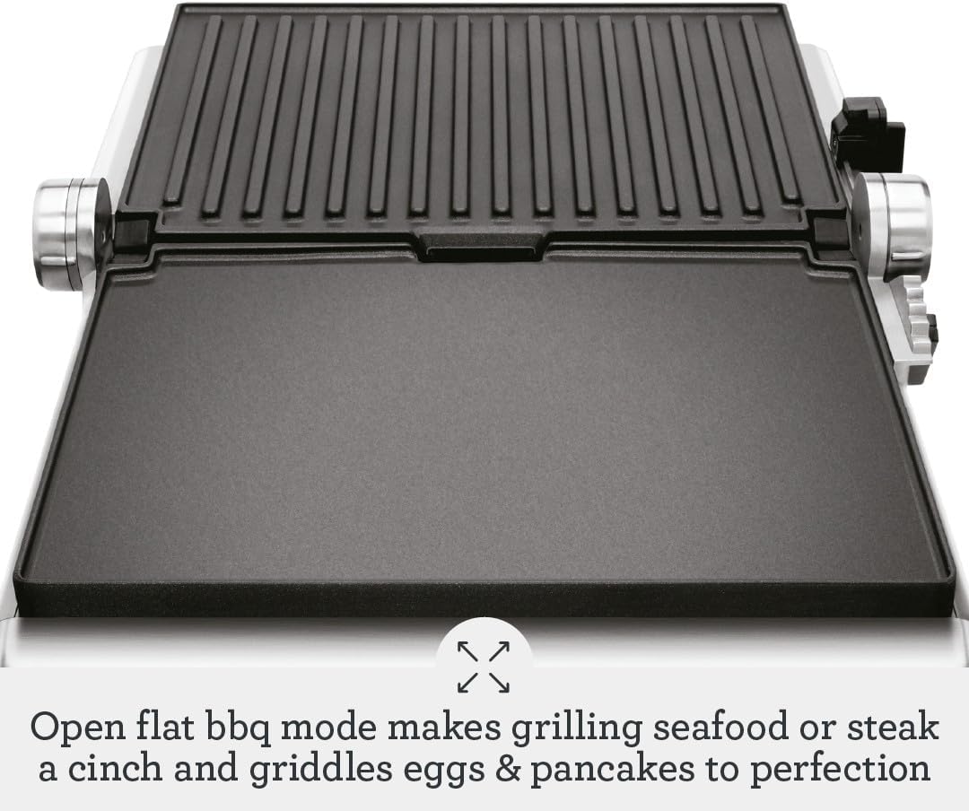 Sage - The BBQ & Press Grill - One-Touch Perfect Panini, Burger & Steak, Brushed Stainless Steel - Image 4