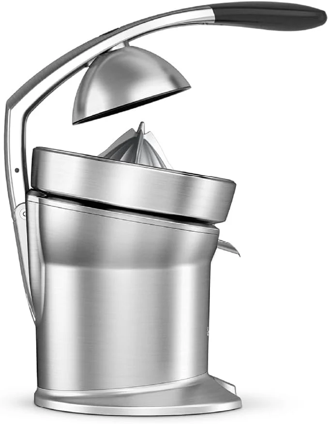 Sage - The Citrus Press Pro - Quiet Automatic Orange & Grapefruit Juicer - Lemon & Lime Squeezer - Acid-Resistant Die-Cast Stainless - Dishwasher Safe - Brushed Aluminium