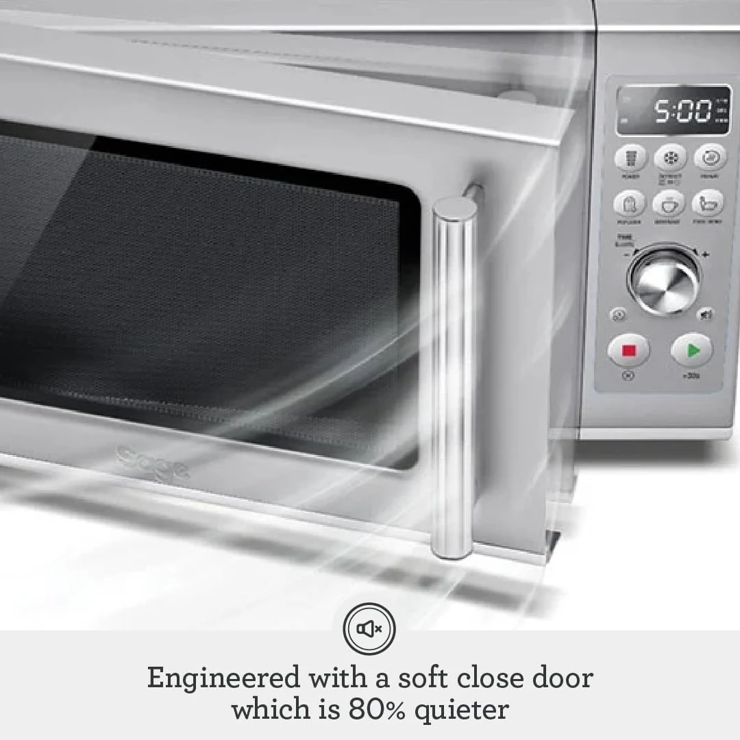 Sage - The Compact Wave Soft Close Microwave, Silver - Image 3