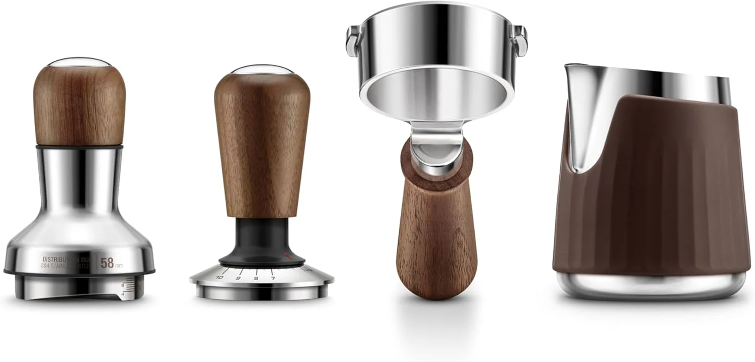 Sage - The Force Gauge Tamper 58mm - Self-Levelling Espresso Tamper, Consistent Pressure, Stainless Steel & Walnut, Compatible with 58mm Sage Portafilters - Image 6