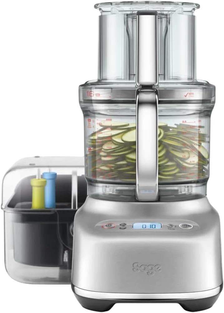 Sage - The Kitchen Wizz 16 – 3.6L Food Processor, Chef’s Precision Attachments, 140mm Extra Large Feed Chute, Heavy Duty 900W Induction Motor, BPA-Free Bowl