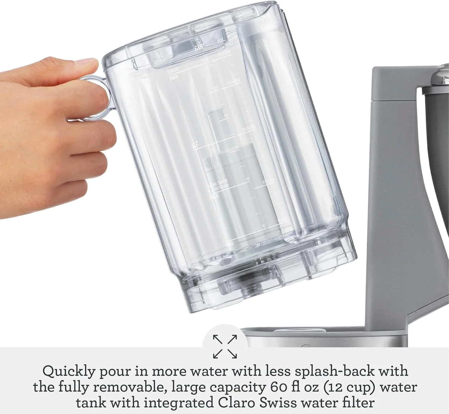 Sage - The Luxe Brewer Thermal One Touch Crafted Coffee - SCA Golden Cup, Programmable, Dual-Wall Thermal Carafe, Cone & Flat Bottom Filters, 1.77L Removable Water Tank - Image 9
