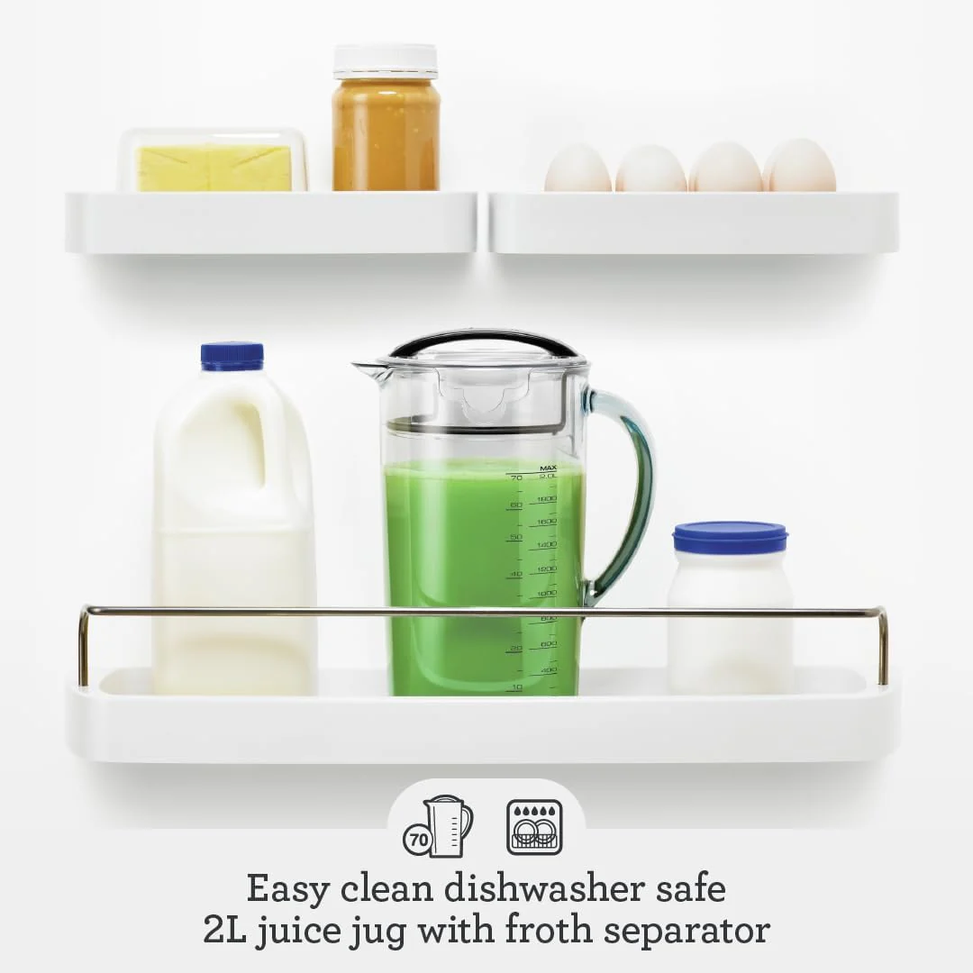 Sage - The Nutri Juicer Cold - Cold Press Extractor for Fruit and Vegetables - High Capacity 2L Jug - 1250W - Silver - Image 4