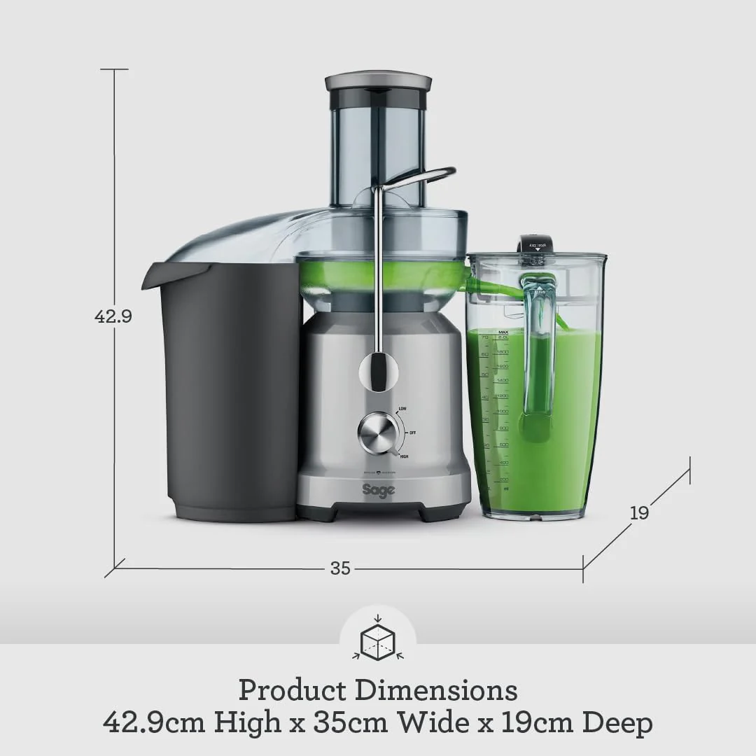 Sage - The Nutri Juicer Cold - Cold Press Extractor for Fruit and Vegetables - High Capacity 2L Jug - 1250W - Silver - Image 6