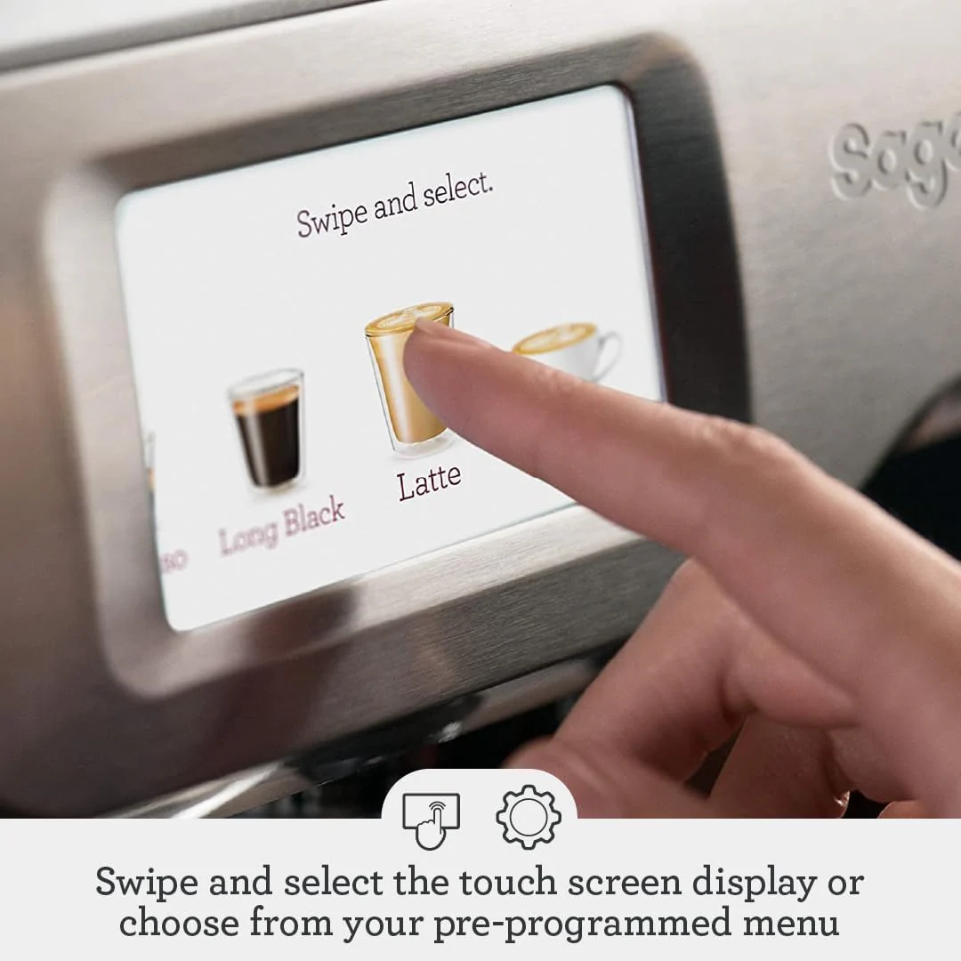 Sage - The Oracle Touch - Bean to Cup Coffee Machine with Grinder & Milk Frother - Fully Automatic Espresso Machine, Touch Screen, 5 Pre-sets - 2.5L Water Tank, 2400 W, Brushed Stainless Steel - Image 3