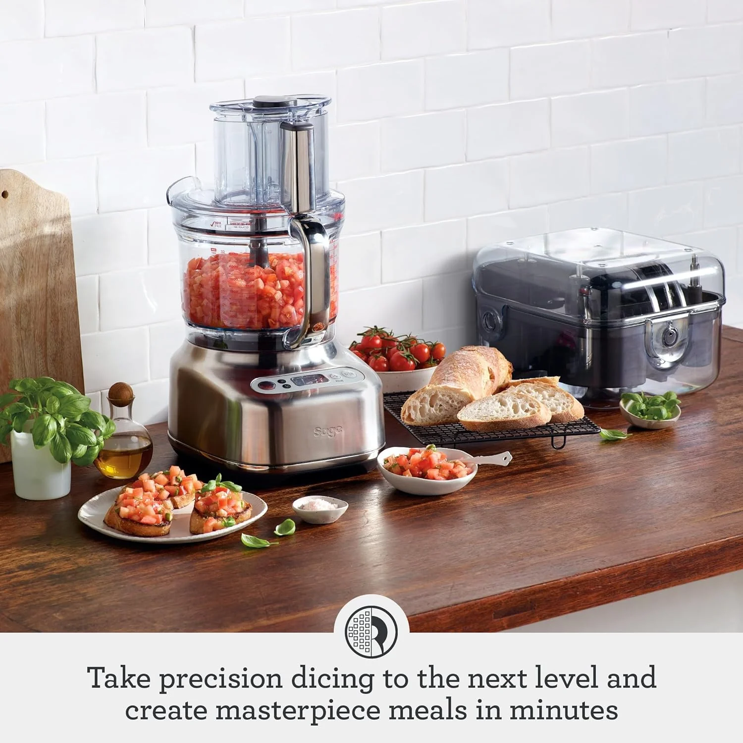 Sage - The Paradice 16 Food Processor - Multifunctional Vegetable Chopper, Dicer, Slicer, Shredder, Blender & Grater - 900W - Stainless Steel - Image 2