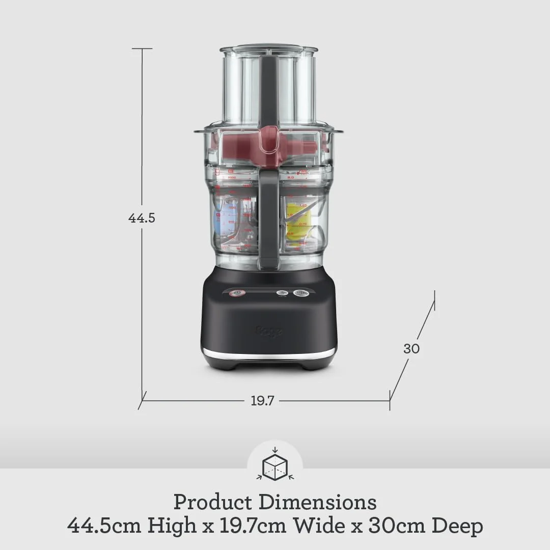 Sage - The Paradice 9 Food Processor - With Dicing Kit, S-blade, Reversible Shredder, Adjustable Slicer & Dough Blade, Brushed Stainless Steel - Image 6
