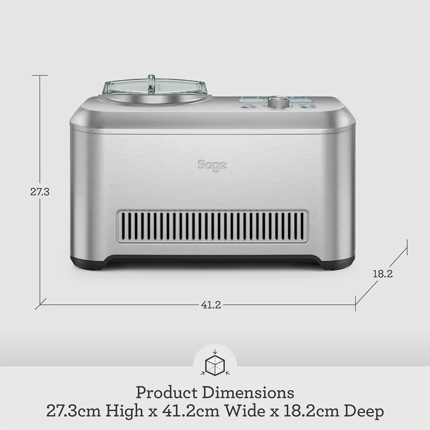 Sage - The Smart Scoop Ice Cream Maker - Self-Cooling Machine - Manual & Automatic Modes - Brushed Stainless Steel - Image 7
