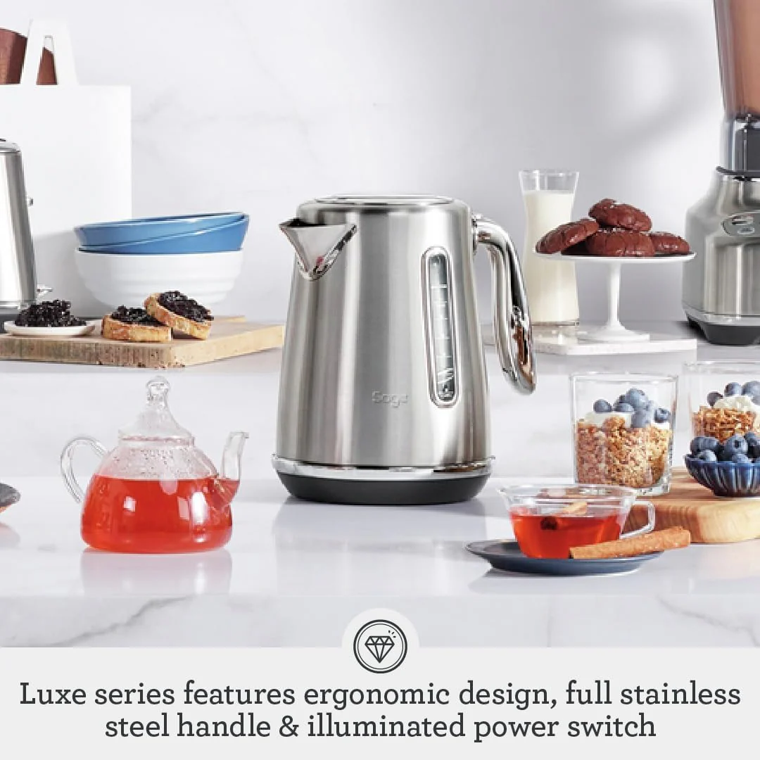 Sage - The Soft Top Luxe Quiet Electric Kettle - Fast Boil, Opens Softly, Elegant Design - 1.7 L Capacity, Cordless, 2400 W - Black Stainless Steel - Image 2