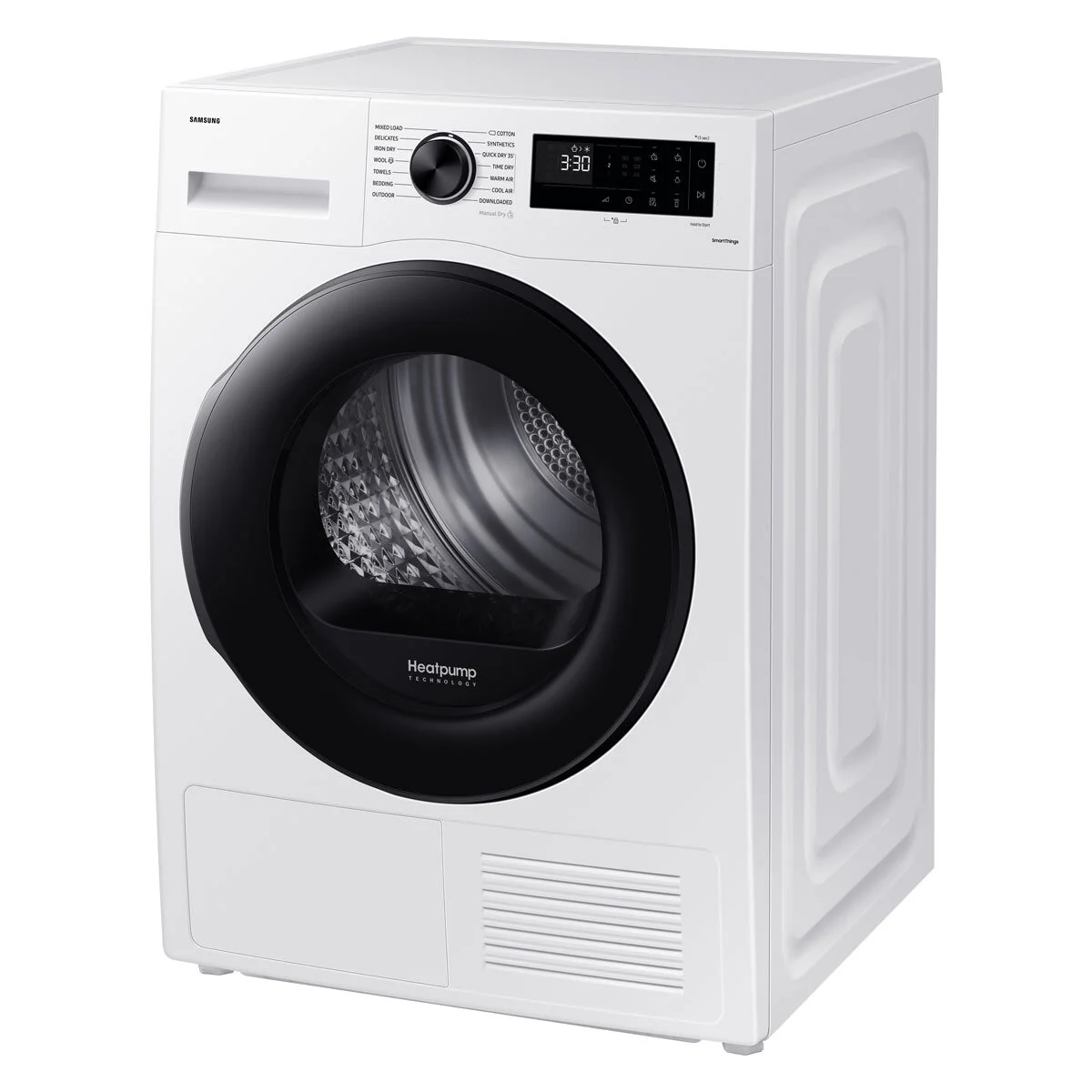Samsung Series 5 DV90CGC0A0AEEU, 9kg Heat Pump Tumble Dryer, A++ Rated in White - Image 2