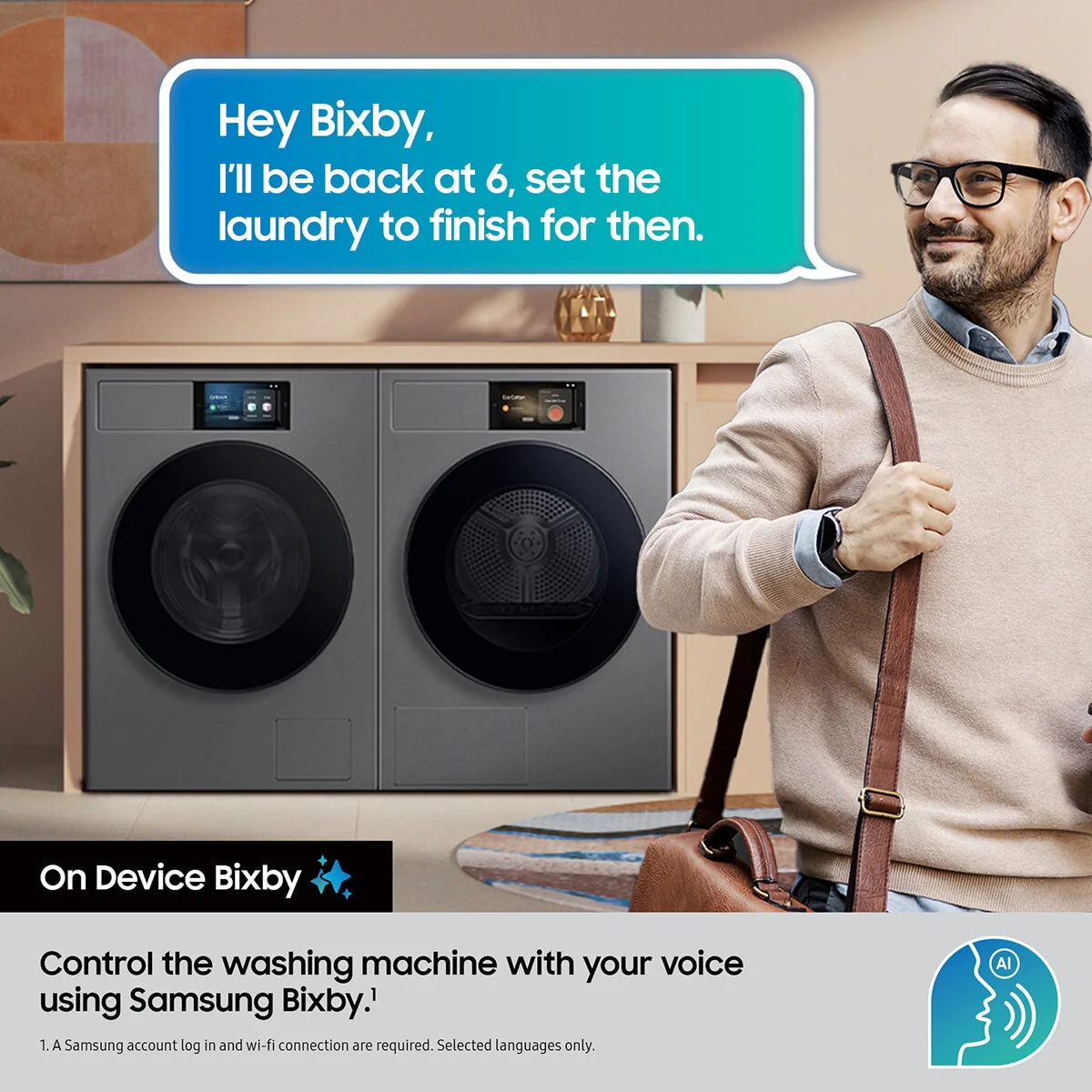 Samsung Series 9 WF90F09C4SU1 9kg Smart Washing Machine, A Rated in Dark Silver - Image 8
