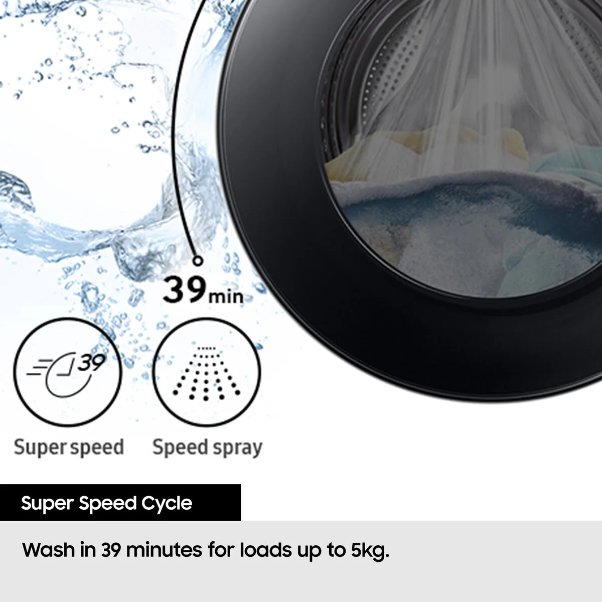Samsung WD11DG5B15BBEU 11/6kg Washer Dryer, E Rated in Black - Image 7