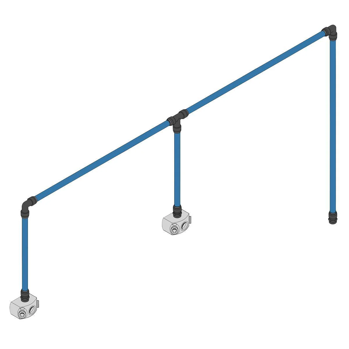 Sealey CASKIT228 Speedfit 12m 2-Drop Air Supply System Kit 28mm