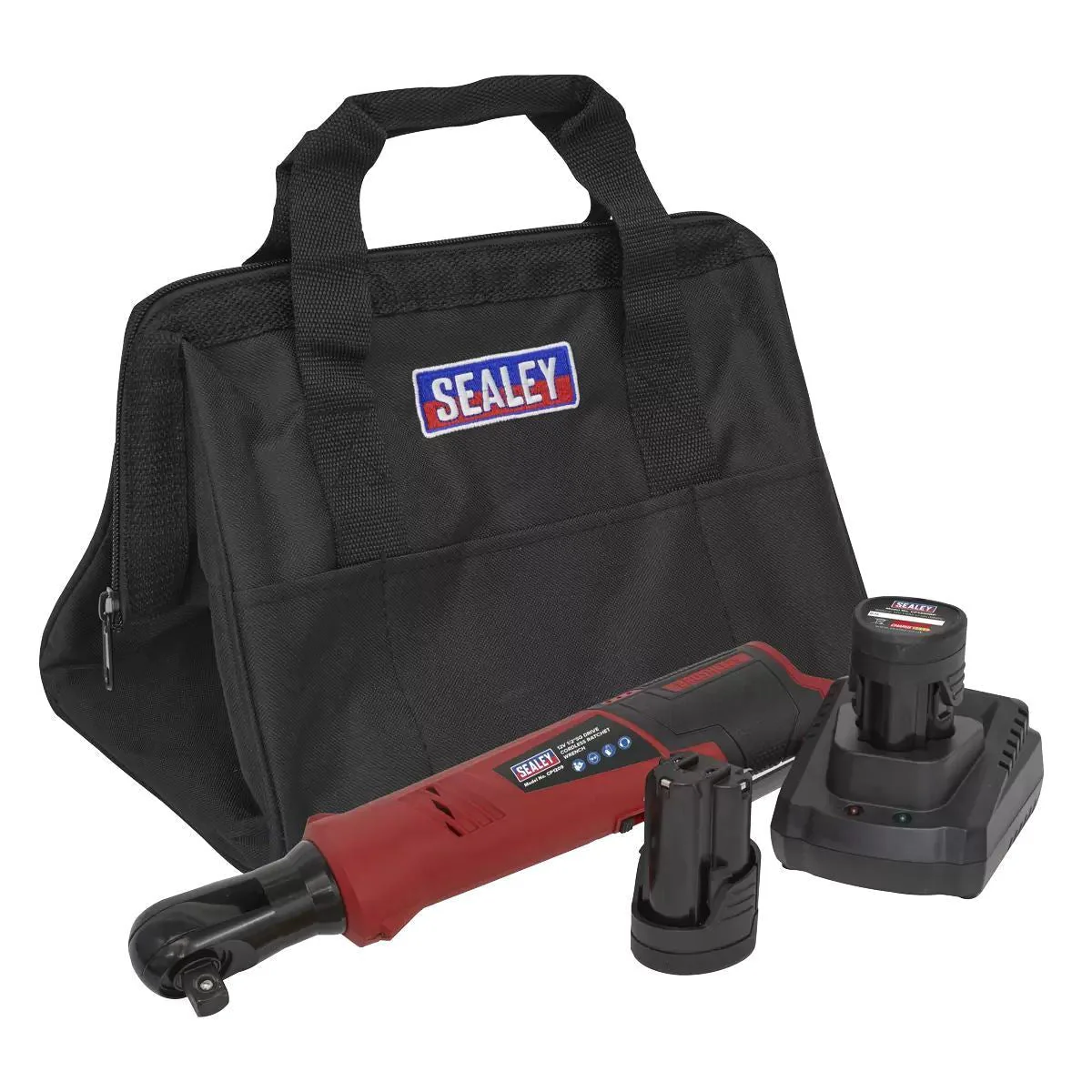 Sealey CP1209KIT 12V SV12 Series 1/2"Sq Drive Cordless Ratchet Wrench Kit with 2 Batteries