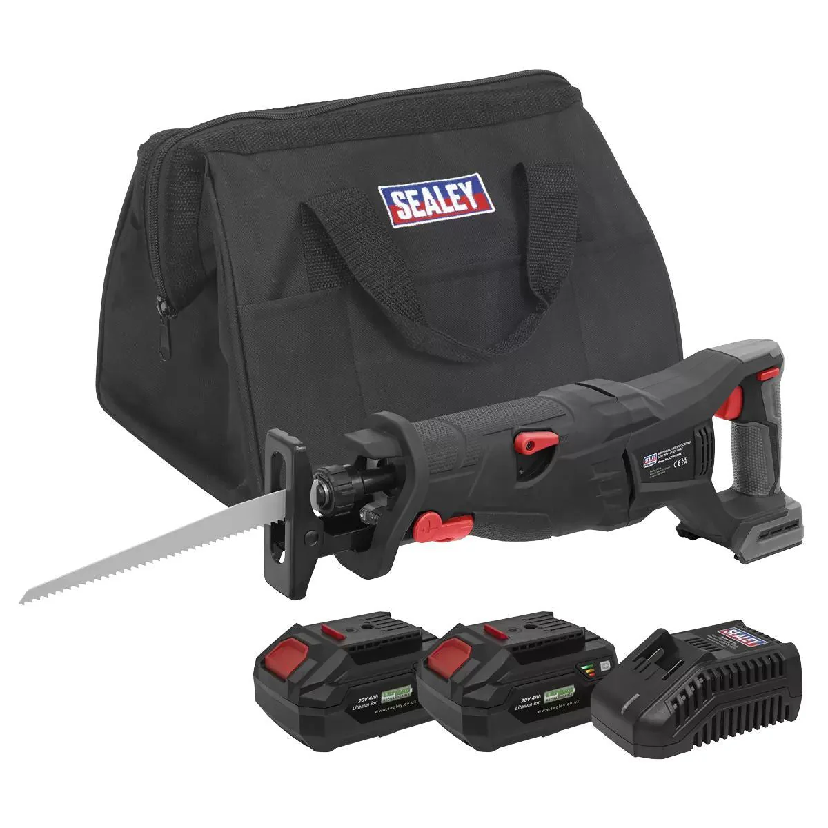 Sealey CP20VRSXKIT 20V Brushless Reciprocating Saw Kit with 2 Batteries & Charger