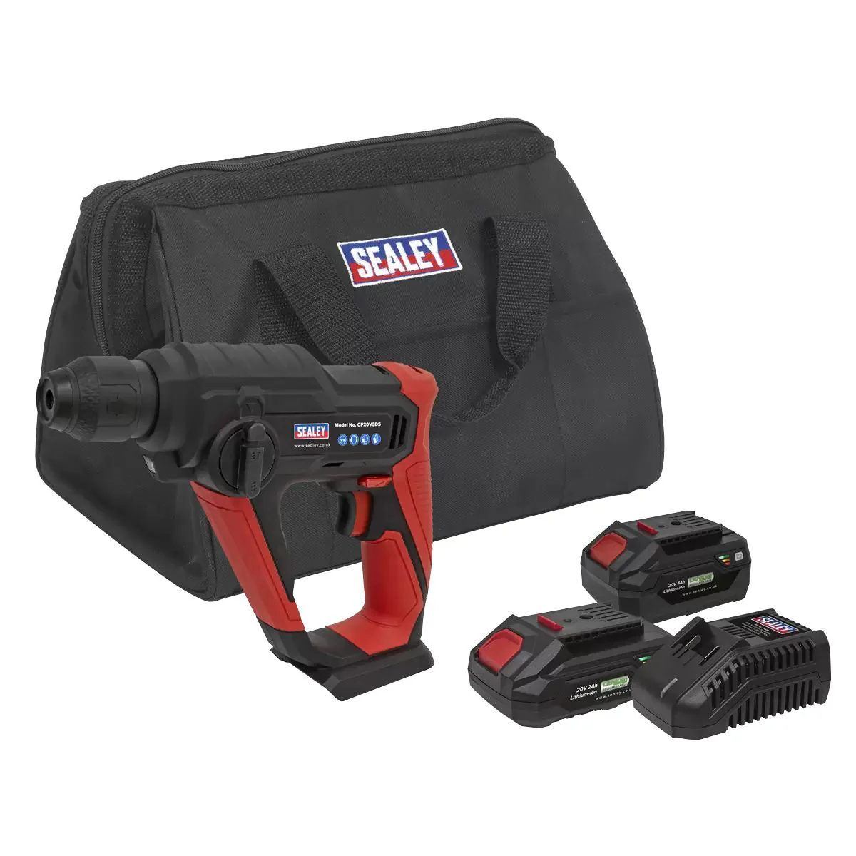 Sealey CP20VSDSKIT 20V SDS Plus Rotary Hammer Drill Kit with 2 x Batteries & Charger