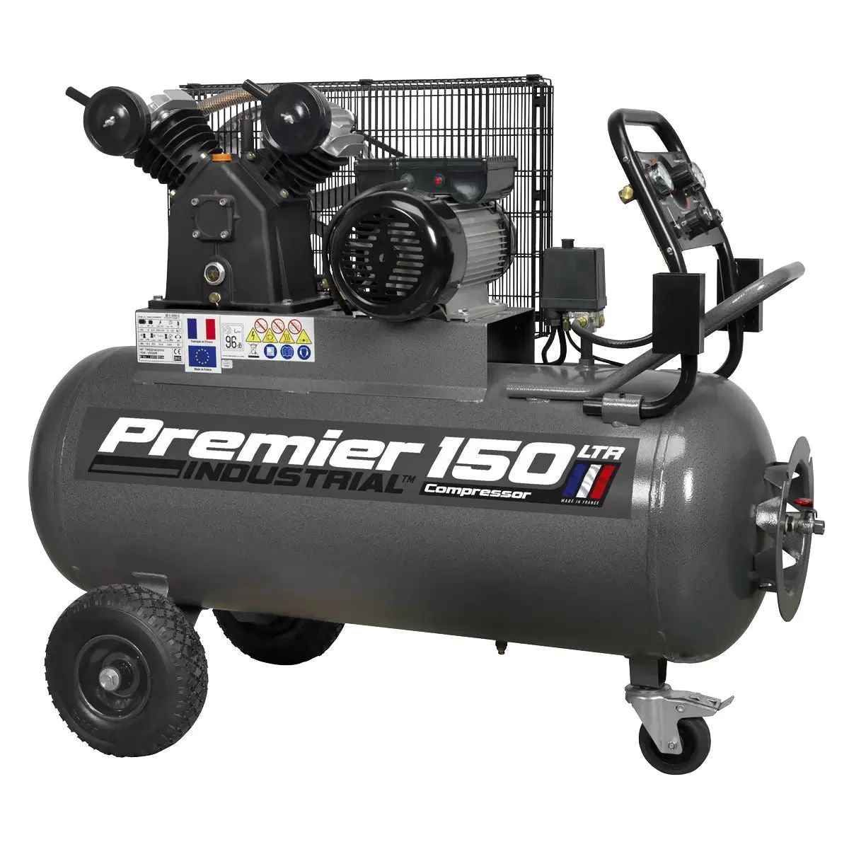 Sealey SAC3153B 150L Belt Drive Air Compressor with Front Control Panel 230V/16A