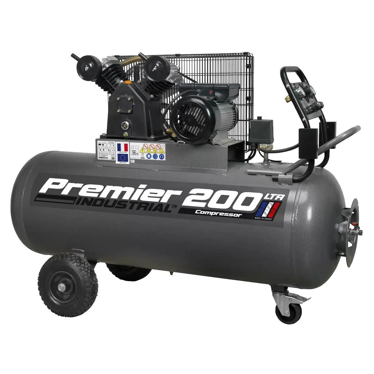 Sealey SAC3203B 200L Belt Air Compressor 3hp with Front Control Panel 230V/16A