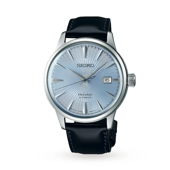 Seiko Presage Presage Automatic 41mm Men’s Watch with Blue Material Dial, Stainless Steel Case, 50m Water Resistant / SRPB43J1
