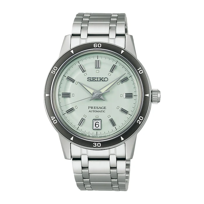 Seiko Presage Presage Automatic Men’s Watch with Green Material Dial, Stainless Steel Case & Bracelet, 50m Water Resistant / SRPL71J1