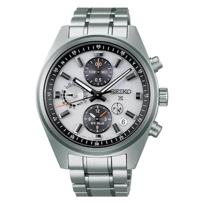 Seiko Prospex Heritage 42mm Men’s Watch with Grey Material Dial, Stainless Steel Case & Bracelet, 100m Water Resistant / SSH165J1