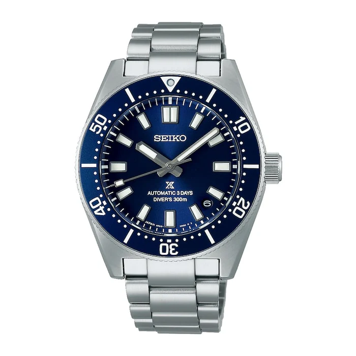 Seiko Prospex Prospex Automatic 40mm Men’s Watch with Blue Material Dial, Stainless Steel Case & Bracelet, 300m Water Resistant / SPB451J1