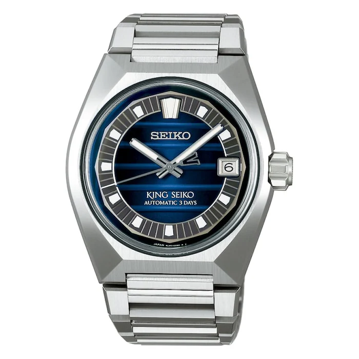Seiko Prospex Prospex Automatic 41mm Men’s Watch with Blue Material Dial, Stainless Steel Case & Bracelet, 100m Water Resistant / SLA085J1