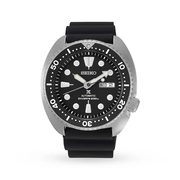 Seiko Prospex Prospex Automatic 45mm Men’s Watch with Black Material Dial, Stainless Steel Case, 200m Water Resistant / SRPE93K1