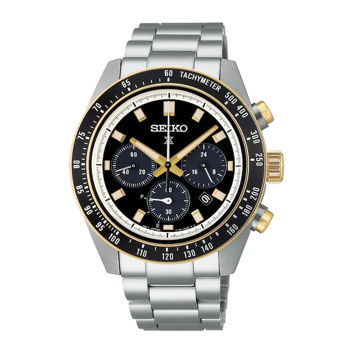 Seiko Prospex Prospex Men’s Watch with Black Material Dial, Stainless Steel Case & Bracelet, 100m Water Resistant / SSC941P1