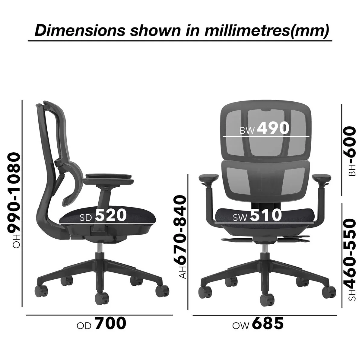 Shelby Mesh Back Operator Chair - Image 2