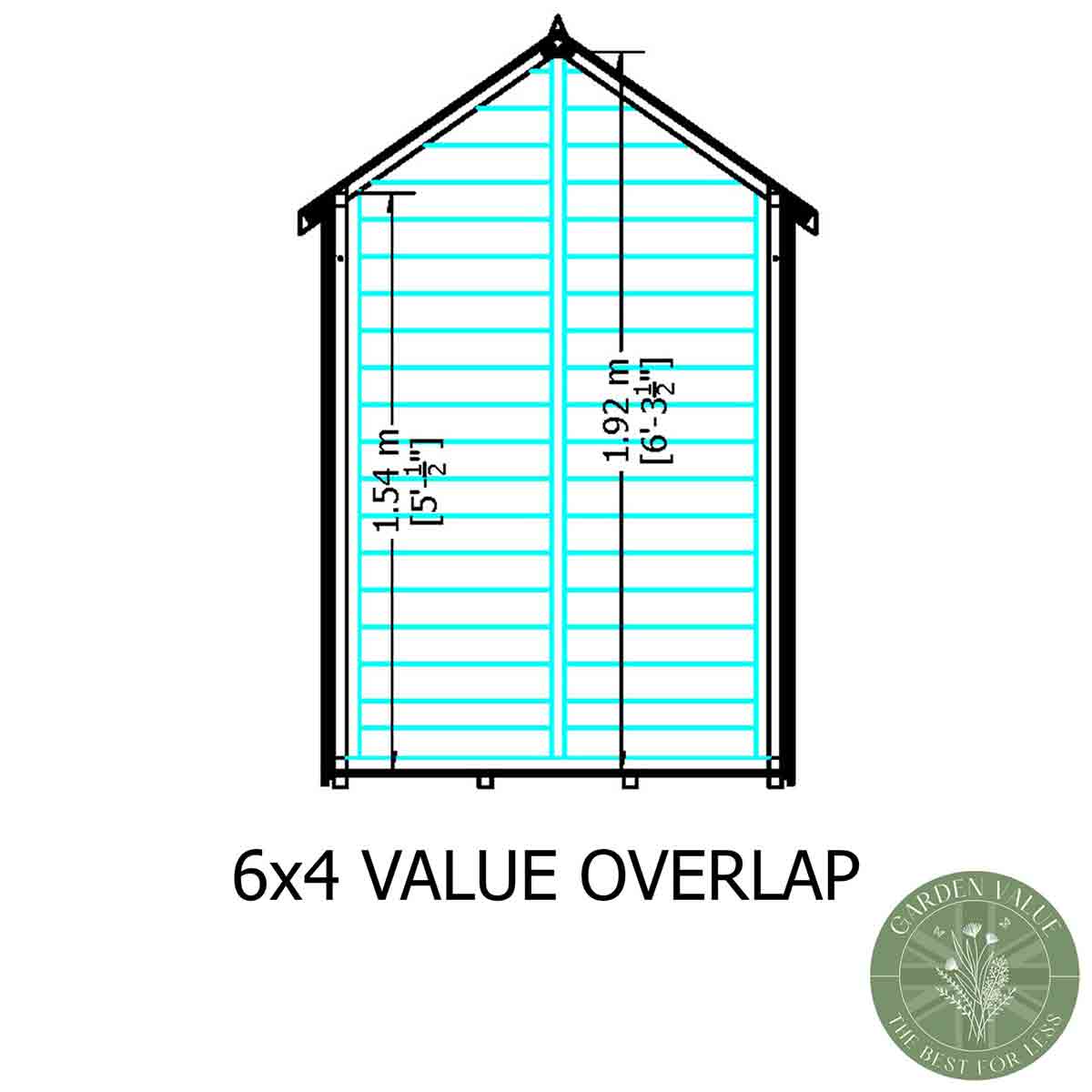 Shire Garden Value Overlap 6 x 4 Shed - Image 3