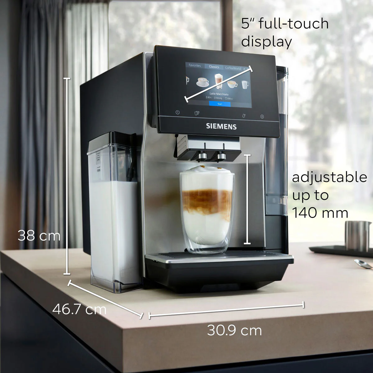 Siemens EQ700 Bean to Cup Coffee Machine, TQ717GB3 - Image 2