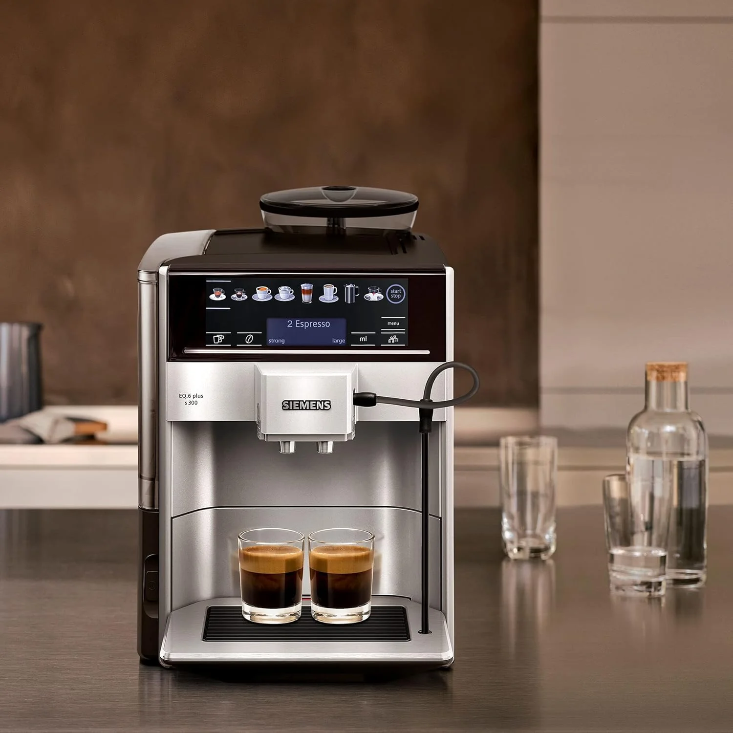 Siemens TE653M11GB EQ6 plus S300, Bean to Cup Fully Automatic Espresso Coffee Machine with milk system, 10 coffee varieties, 2 user profiles - Titanium - Image 13