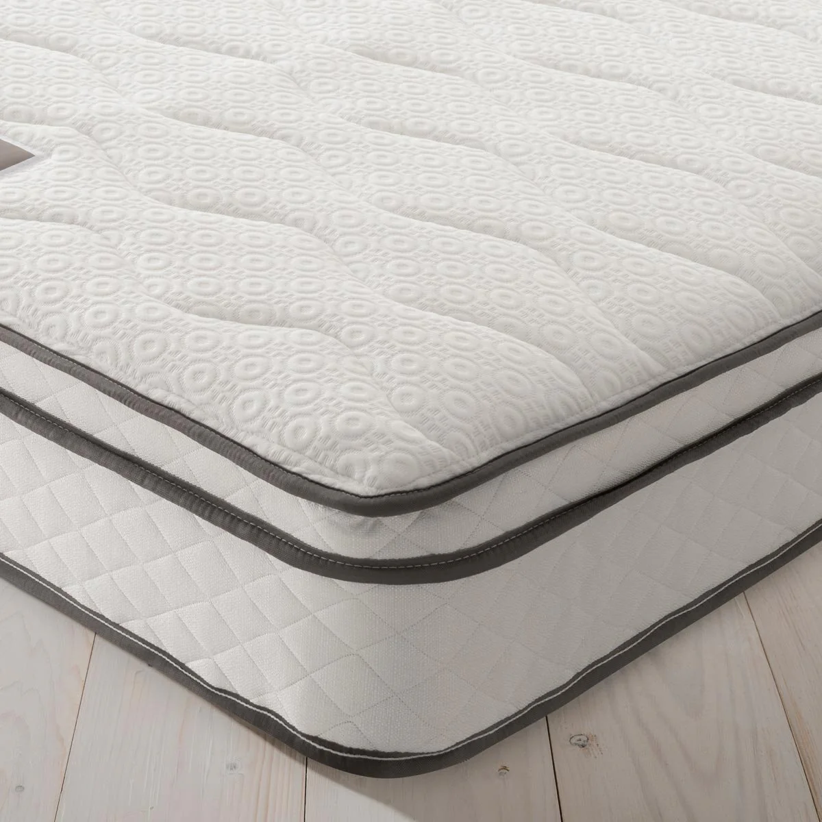 Silentnight 1200 Pocket Memory Cushion Top Mattress & Slate Grey Divan, Double - Image 3