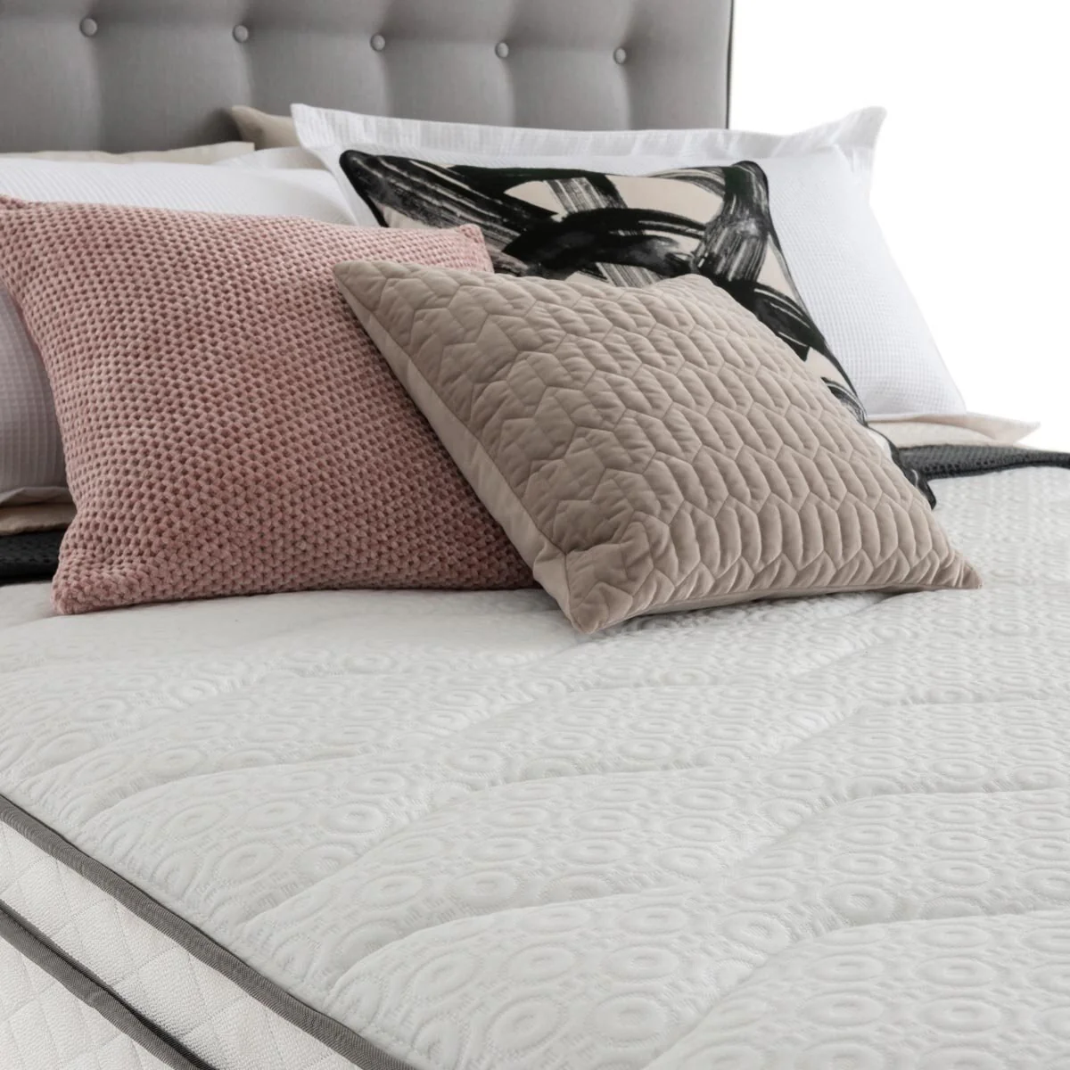 Silentnight 1200 Pocket Memory Cushion Top Mattress & Slate Grey Divan, Double - Image 4
