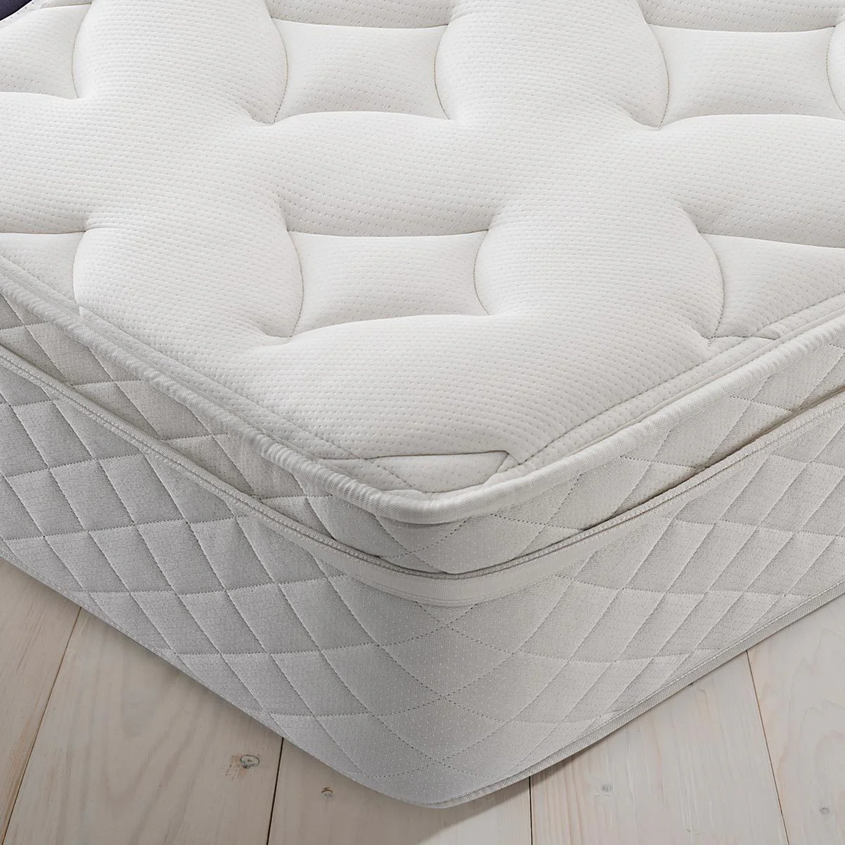 Silentnight Miracoil Memory Cushion Top Mattress & Divan in Grey, Super King - Image 4