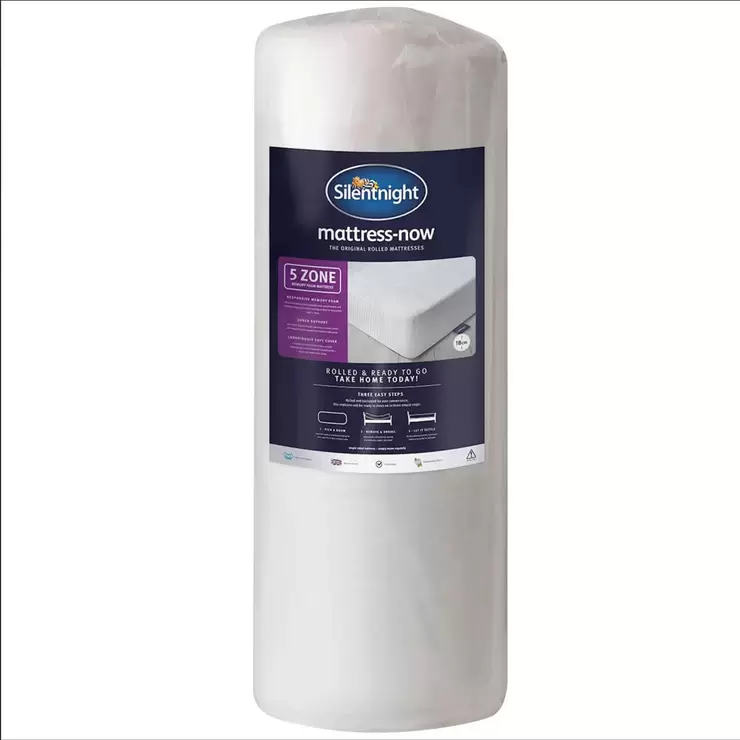 Silentnight Now 5 Zone Rolled Memory Foam Mattress, King - Image 4