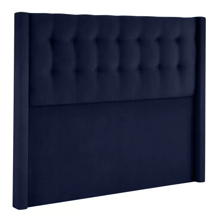 Silentnight Velvet Continental Divan Base with Bloomsbury Headboard in Maritime, Double - Image 6