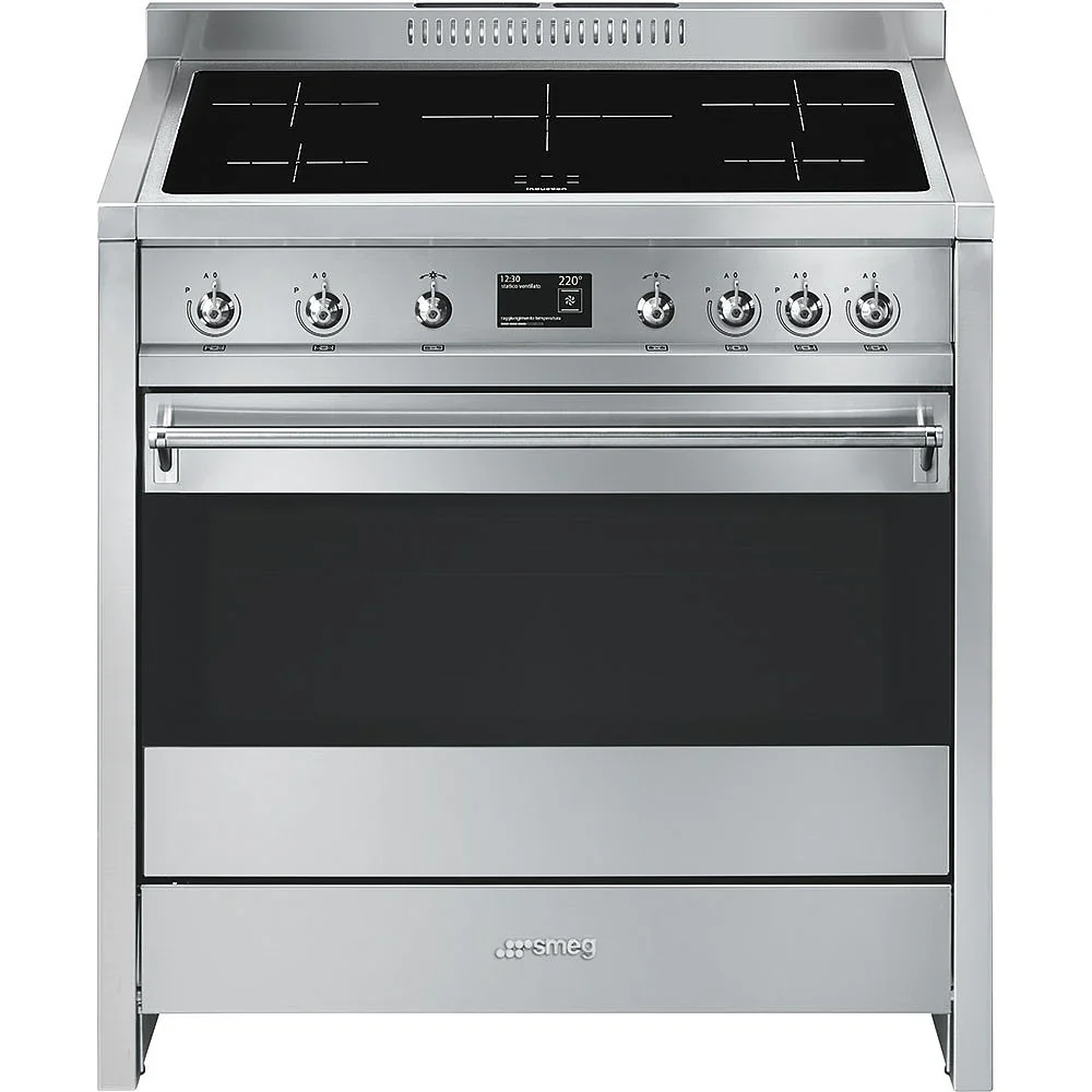 Smeg 90cm Opera Electric Range Cooker Stainless Steel Single Door Non Split - Image 4
