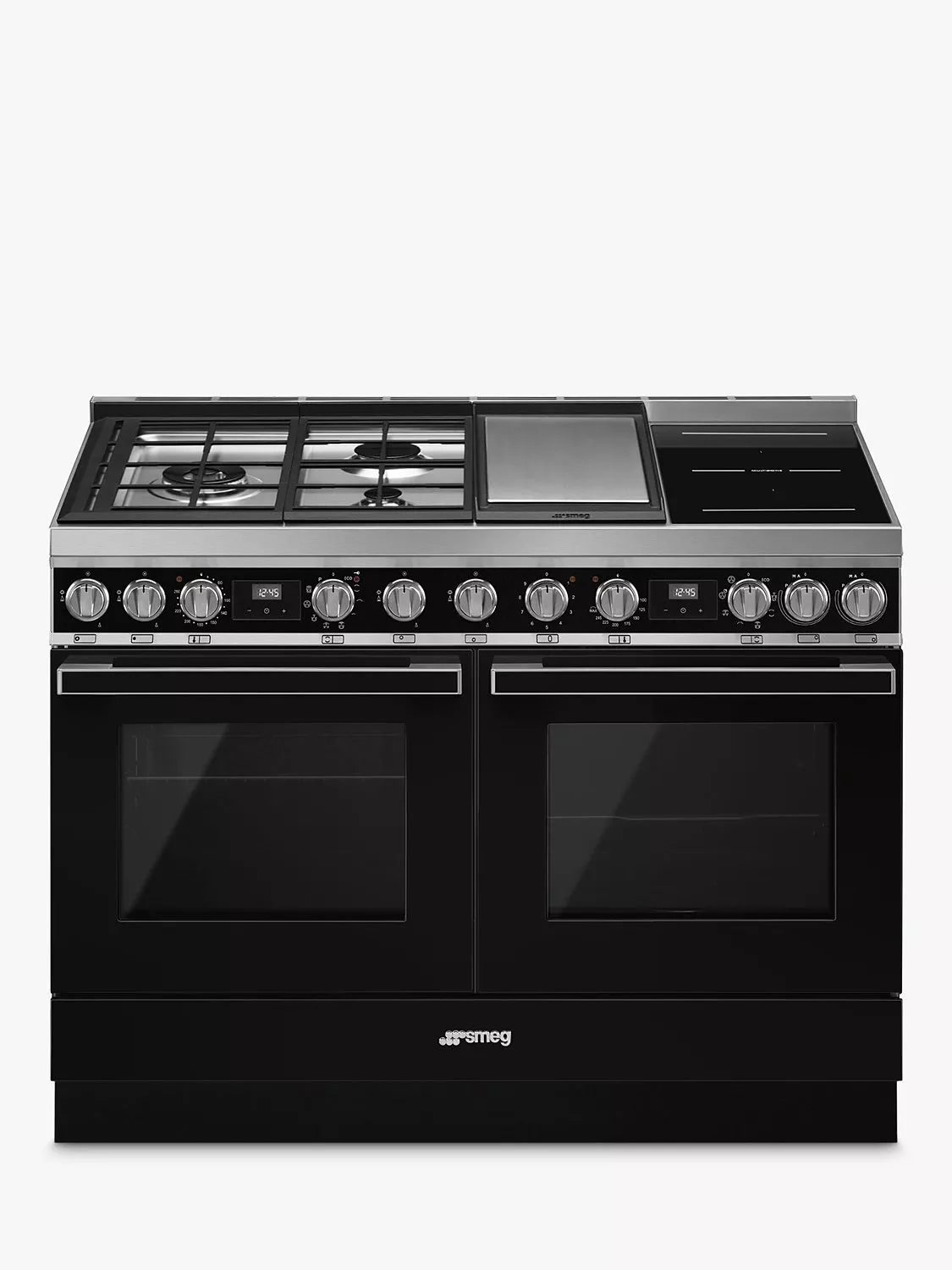 Smeg Portofino CPF120IGMPBL 120cm Dual Fuel Range Cooker, Black - Image 3