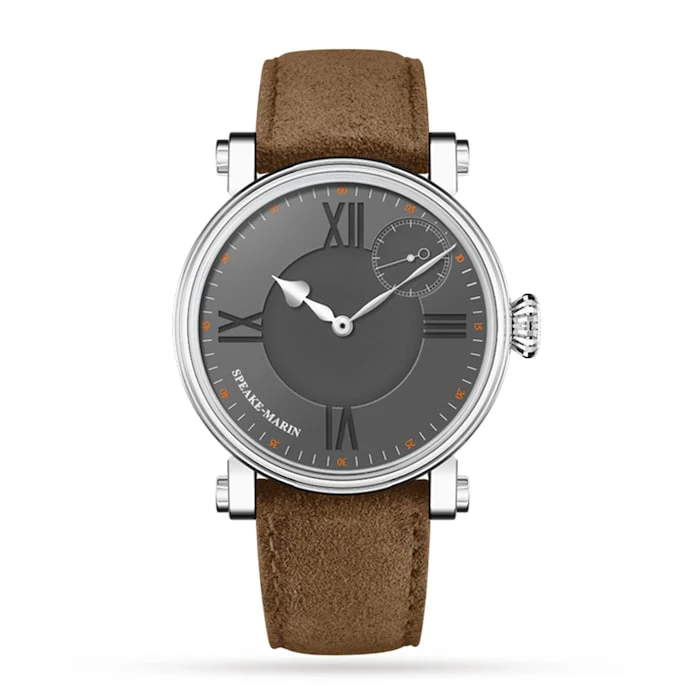 Speake-Marin Automatic 38mm Men’s Watch with Grey Material Dial, Titanium Case, 30m Water Resistant / 413812060