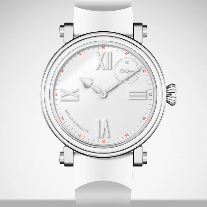 Speake-Marin Automatic 42mm Men’s Watch with White Material Dial, Titanium Case, 30m Water Resistant / 414217000