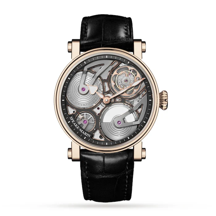 Speake-Marin Heritage Automatic 38mm Men’s Watch with Black Material Dial, Titanium Case, 30m Water Resistant / 423811250
