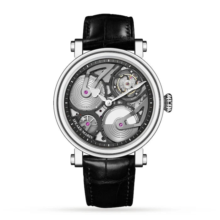 Speake-Marin Heritage Automatic 42mm Men’s Watch with Black Material Dial, Titanium Case, 30m Water Resistant / 414211250