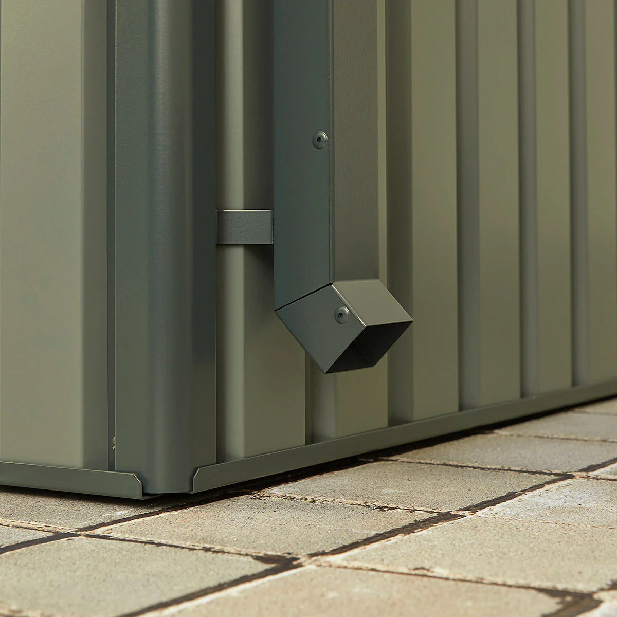 Stone Garden 6ft 2" x 7ft 10" (1.89 x 2.4m) Apex Steel Shed in Green - Image 7