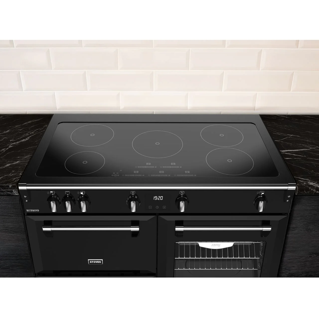 Stoves Richmond 100Ei TCH 100cm wide Electric Range Cooker with Induction Hob - Cream - A/A/A Rated - Image 2