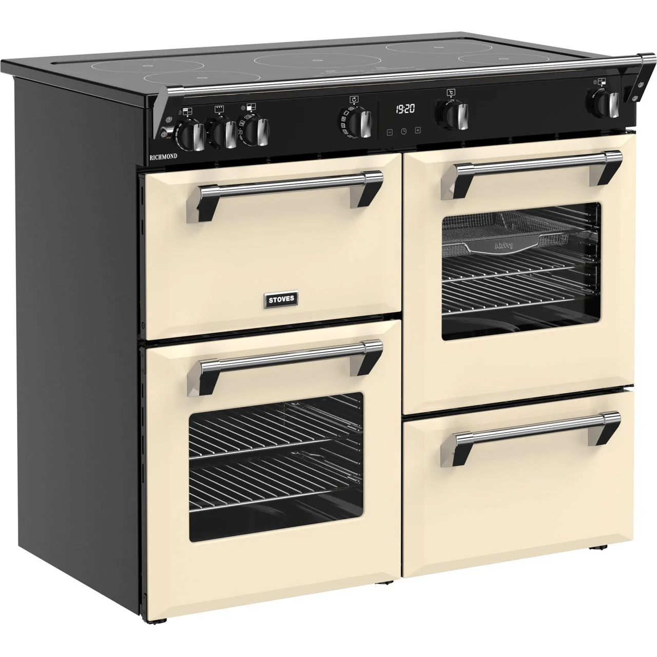 Stoves Richmond 100Ei TCH 100cm wide Electric Range Cooker with Induction Hob - Cream - A/A/A Rated - Image 3