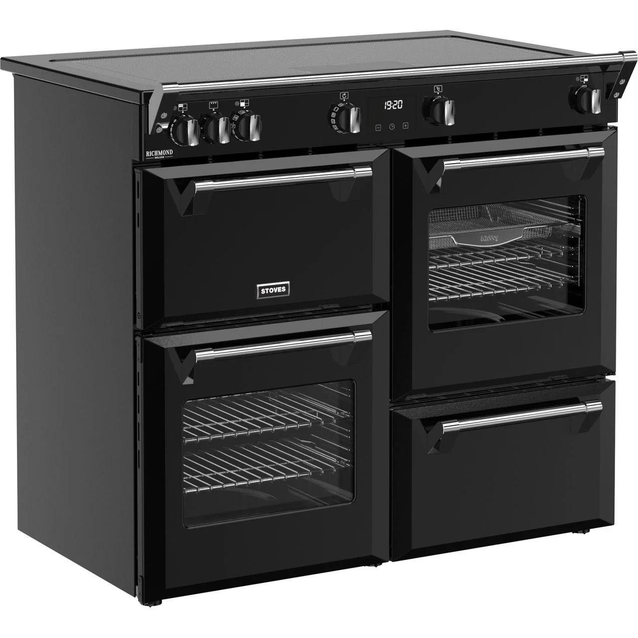 Stoves Richmond Deluxe 100Ei 100cm wide Electric Range Cooker with Induction Hob - Twilight Blue - A Rated - Image 3